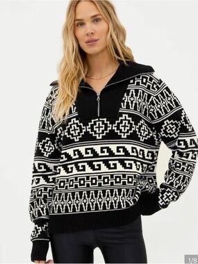 Beach Riot Black & White Monterey Sweater